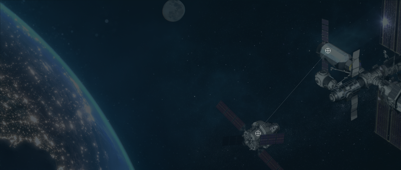 satellites out in space orbiting the world